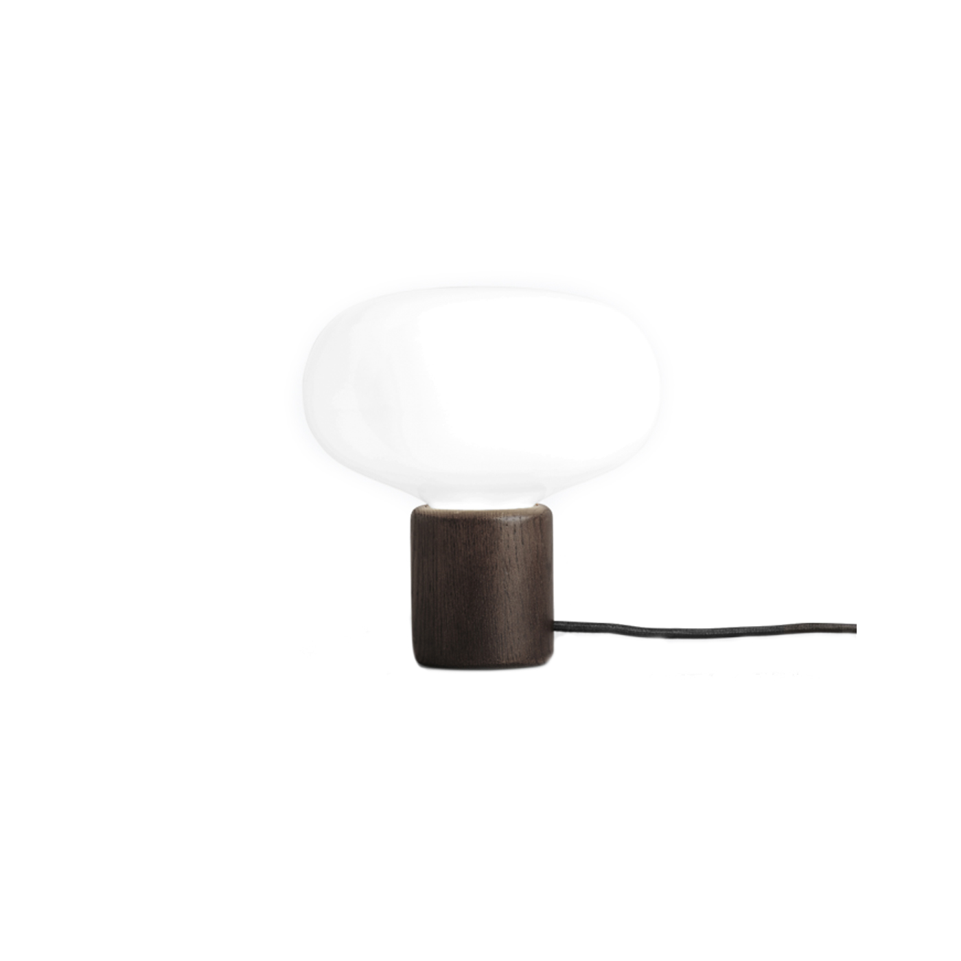 New Works Karl-Johan Lamp Smoked Oak with White Opal Glass