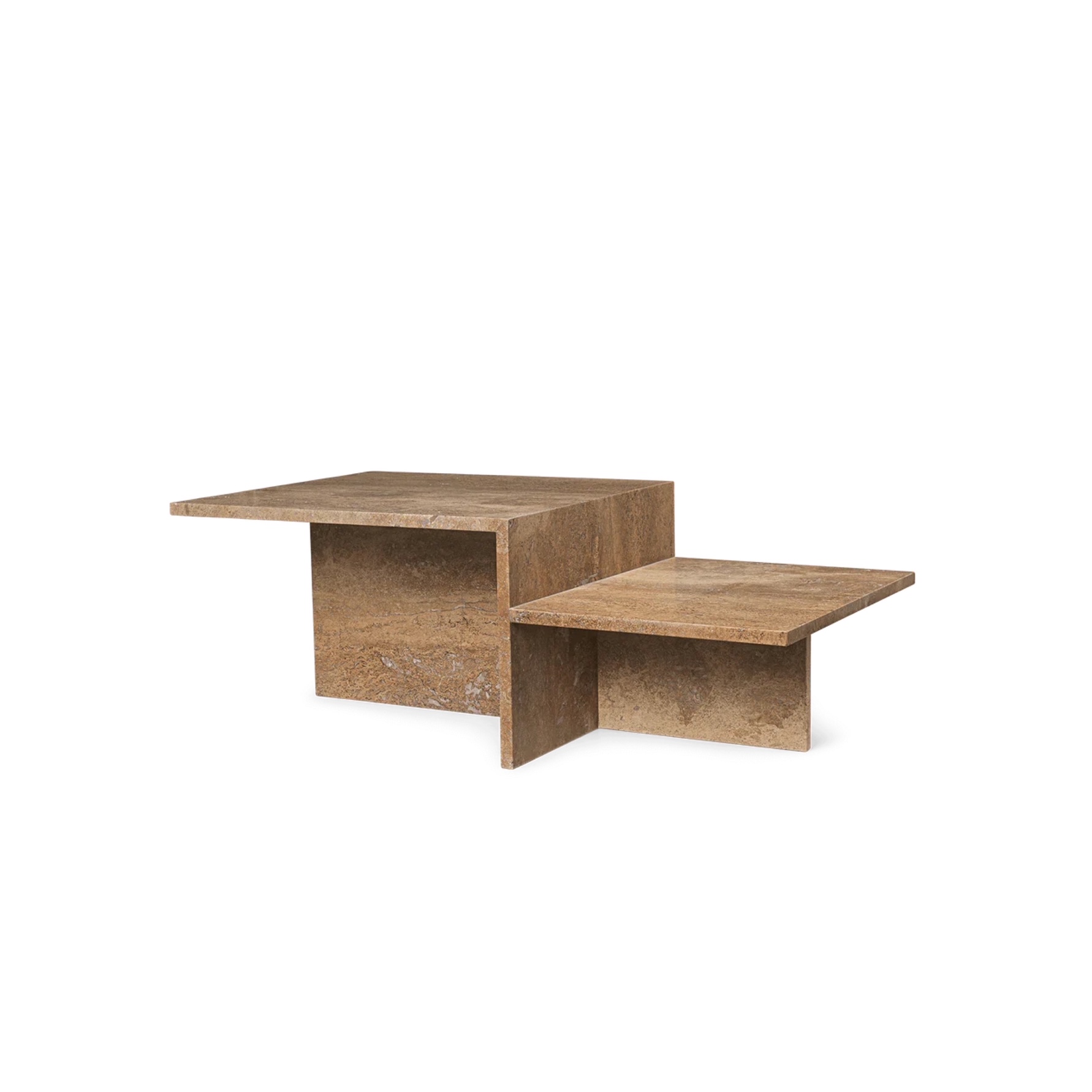 Ferm Living Soffbord Distinct Dark Brown Travertine