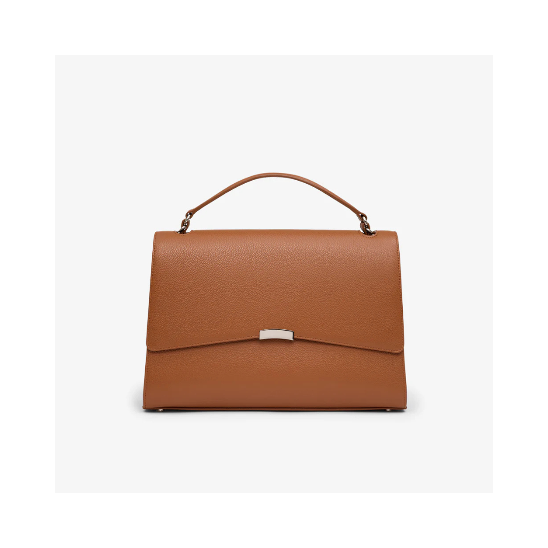 BY BANOO Signature briefcase Caramel/Silver