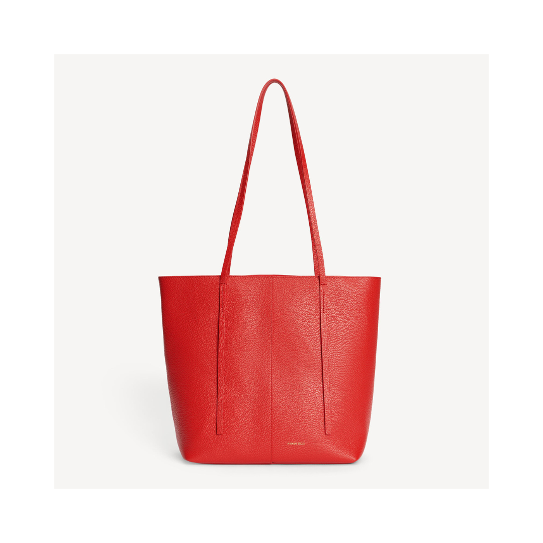 BY MALENE BIRGER Abilso leather tote bag Dark Chili