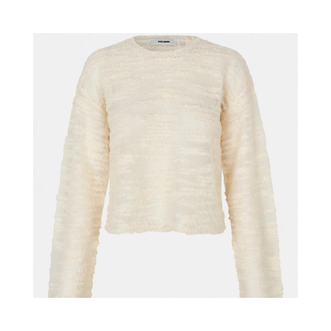 OVAL SQUARE Seta Knit Jumper White