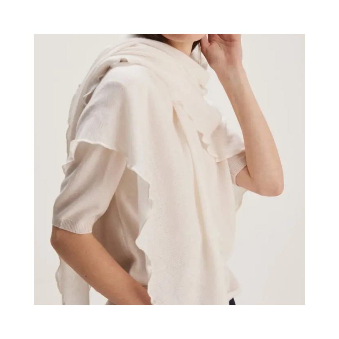 DAVIDA Triangle Scarf White