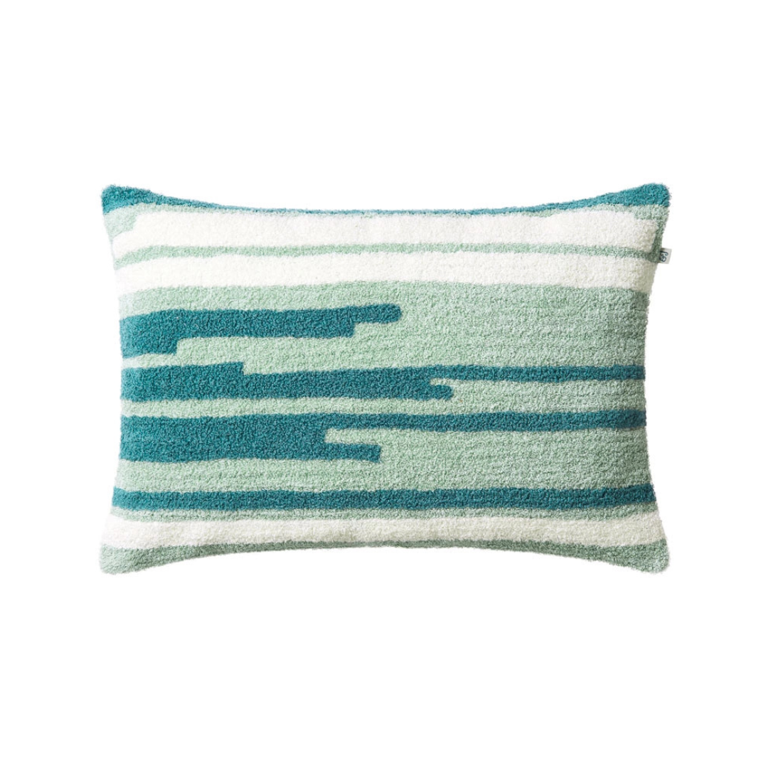 Chhatwal Jonsson Kuddfodral Bouclé Stripe Asis - Heaven Blue/Aqua/Off White 40 x 60 cm