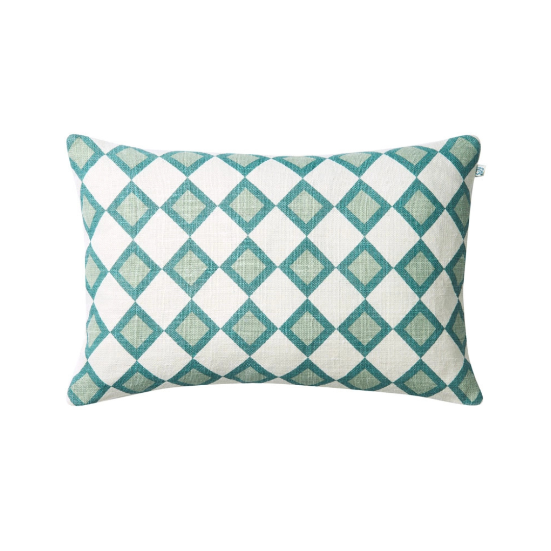 Chhatwal Jonsson Kuddfodral Linne Jodhpur Heaven Blue/Aqua 40 x 60 cm