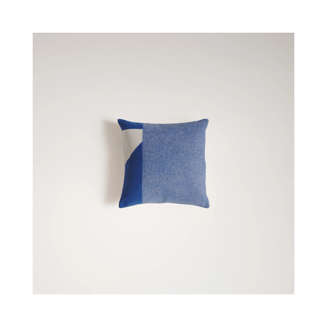 Formarkivet Big Logo Pillow Pale Beige/Royal Blue