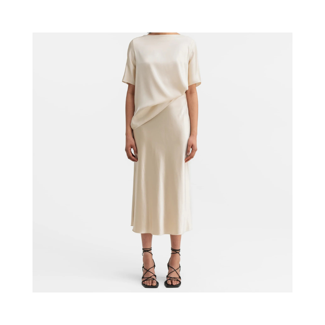 Ahlvar Gallery Hana satin skirt Cream