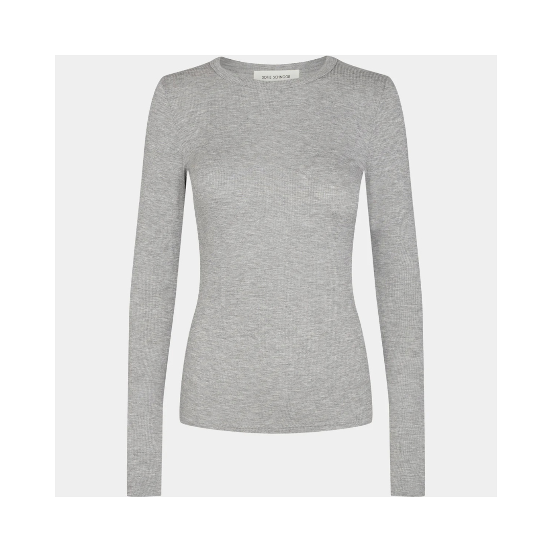 SOFIE SCHNOOR Långärmad T-shirt Petriciaw Grey Melange